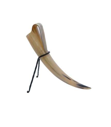 HR80 Long Drinking Horn with Iron Stand