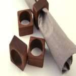 Curtain Tie in Dark Brown Square Shape