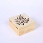 Table Coaster with box in light brown color