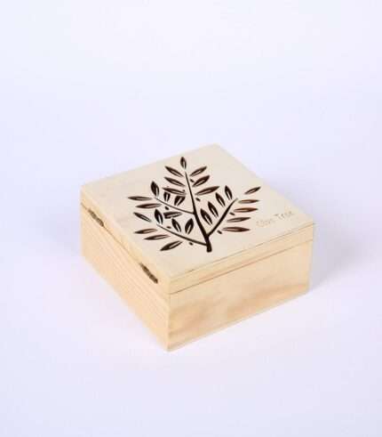 Table Coaster with box in light brown color