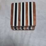 Table Coaster Designed in White & Black Lines