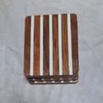 Table Coaster Designed in White & Brown Color