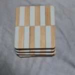 Table Coaster in White & Yellow Color