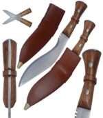 KH23 Tan Leather High Carbon Steel Khukri - Image 3