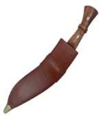 KH23 Tan Leather High Carbon Steel Khukri - Image 2