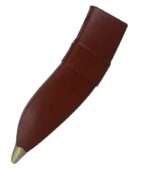 KH23 Tan Leather High Carbon Steel Khukri - Image 4
