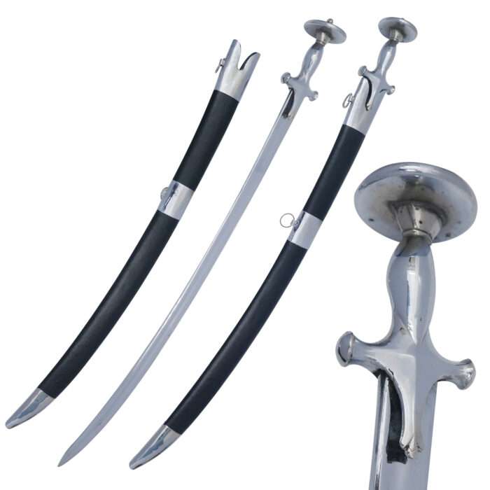 view copy SD125 Tega Sikh Silver Hilt Sword - Image 6
