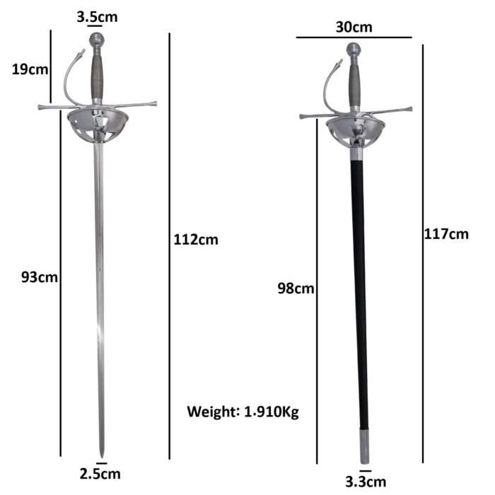 RP17 Haller Bell Rapier Sword - Image 8