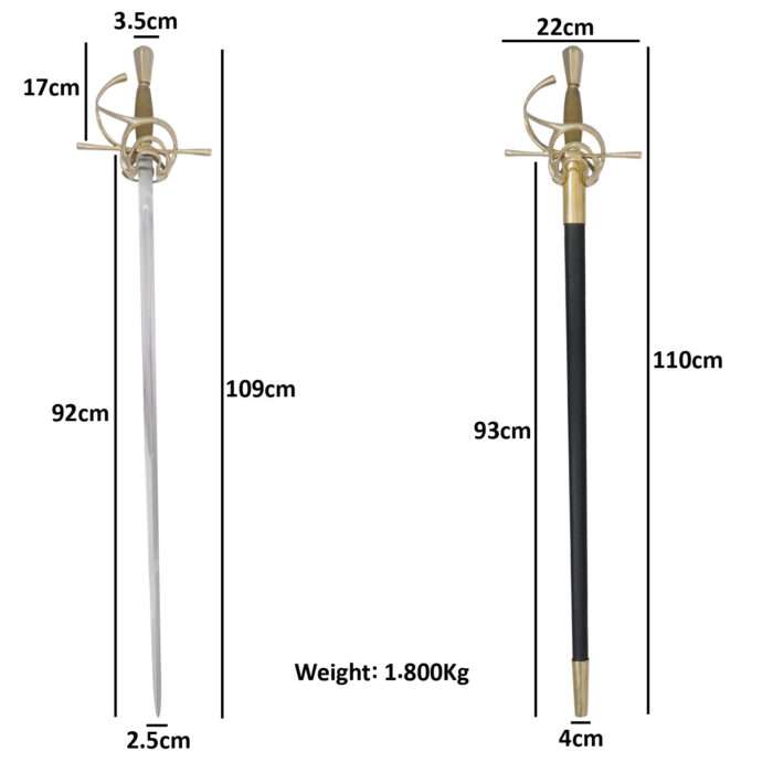RP15 Dress Cage Hilt Rapier - Image 8
