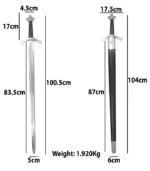 SD118 Battle Sword with Scabbard (33 inches blade) - Image 5