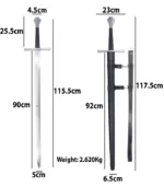 SD091 Two Handed Gothic Sword - Image 4