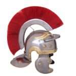 H15 Roman Helmet with Red Crest