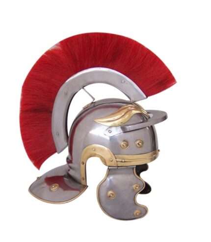 H15 Roman Helmet with Red Crest