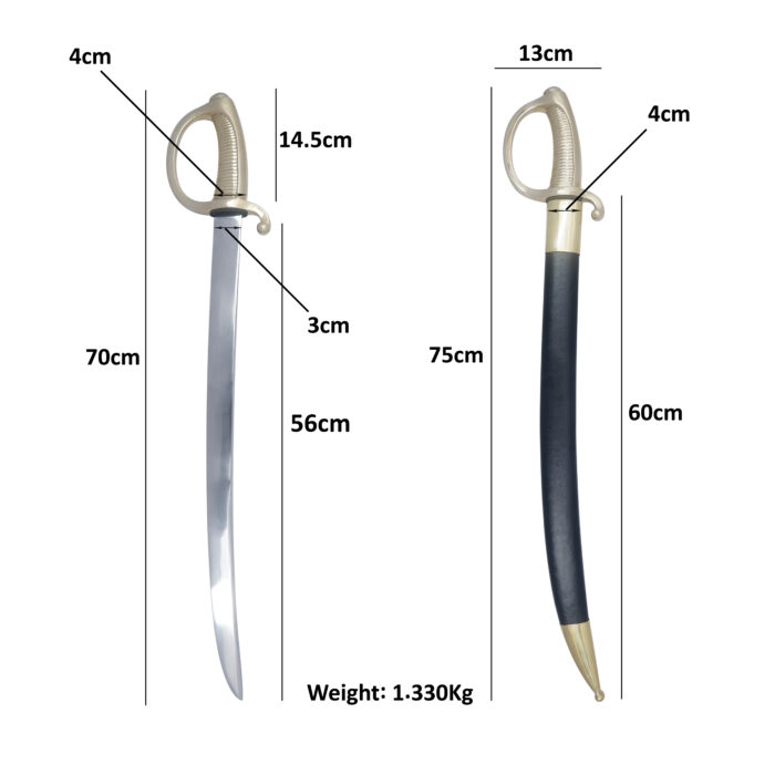 SD019 Briquet Saber with Scabbard - Image 4