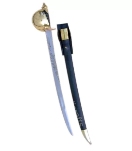 Naval Cutlass with etched Anchor Sign on Hilt ( 25 inches blade)