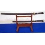 Japanese Samurai Set of 2 with stand