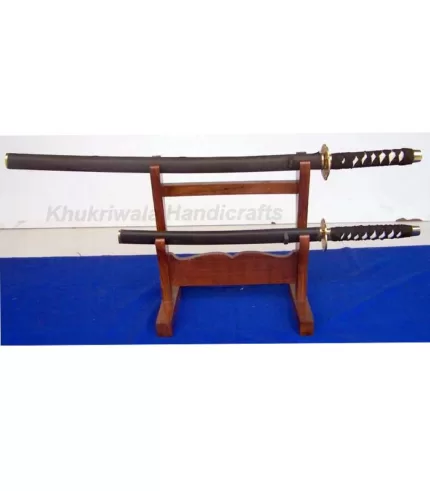 Japanese Samurai Set of 2 with stand