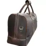 Waxy crunchy duffle luggage leather bag