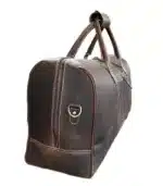Waxy crunchy duffle luggage leather bag
