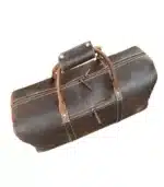 Waxy crunchy duffle luggage leather bag