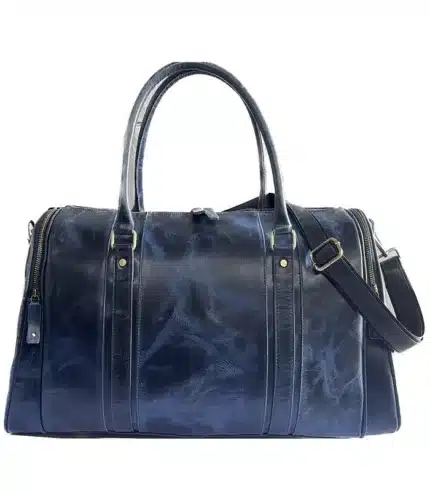 BG06 Waxy crunchy duffle luggage leather bag2