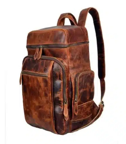 BG06 Waxy crunchy duffle luggage leather bag2