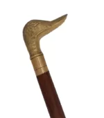 WS21 Duck Polished Brass Handle Walking Stick - Image 2