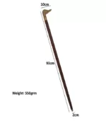 WS21 Duck Polished Brass Handle Walking Stick - Image 6