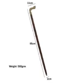WS17 Brass Handle Indian Walking StickBrass Handle - Image 5