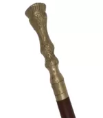 WS19 Brass Long Handle Walking Stick - Image 2