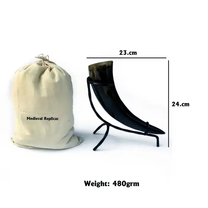 MRD02d Drinking Horn with Metal Stand MRD02 Drinking Horn with Metal Stand - Image 5
