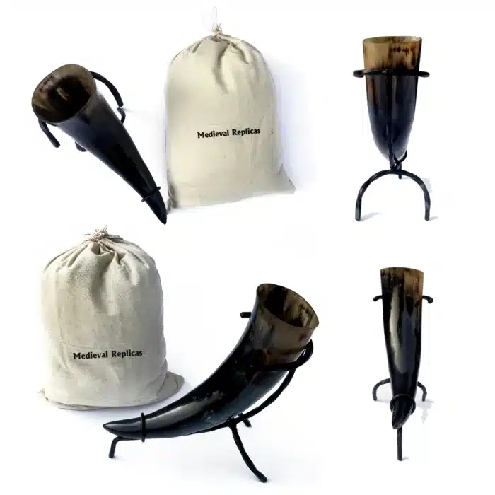 MRD02e Drinking Horn with Metal Stand MRD02 Drinking Horn with Metal Stand - Image 6