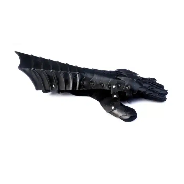 MRG01 Medieval Black Antique Finish Gauntlet (glove) - Image 5