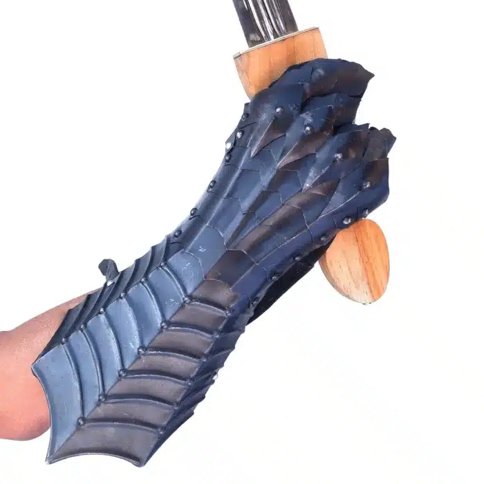 MRG01 Medieval Black Antique Finish Gauntlet (glove) - Image 9