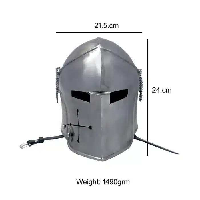 MRH02 Medieval Renaissance Detachavle Visor Barbuta Helmet - Image 6