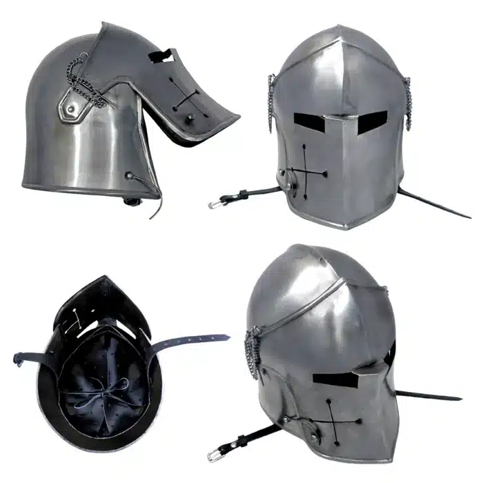 MRH02 Medieval Renaissance Detachavle Visor Barbuta Helmet - Image 7