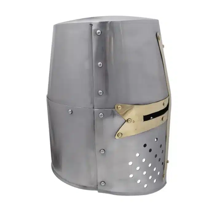 MRH03b Crusader Knight Helmet with Brass Cross MRH03 Crusader Knight Helmet with Brass Cross - Image 3