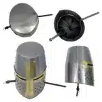 MRH03 Crusader Knight Helmet with Brass Cross - Image 5