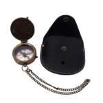 MRN03 Brass Compass with Leather Case Wintage