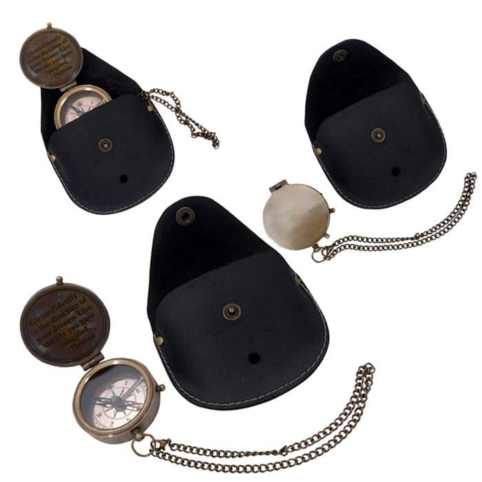 MRN03 Brass Compass with Leather Case - Image 5