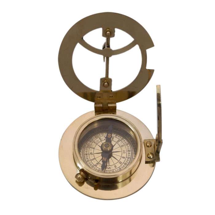 MRN05 Authentic Wintage Style Brass Pocket Sun Dial Campass - Image 4