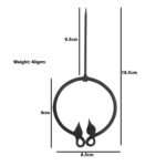 MRPin01 Hand-Forged Black Iron Double Leaf Brooch - Image 5