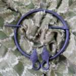 MRPin01 Hand-Forged Black Iron Double Leaf Brooch - Image 6