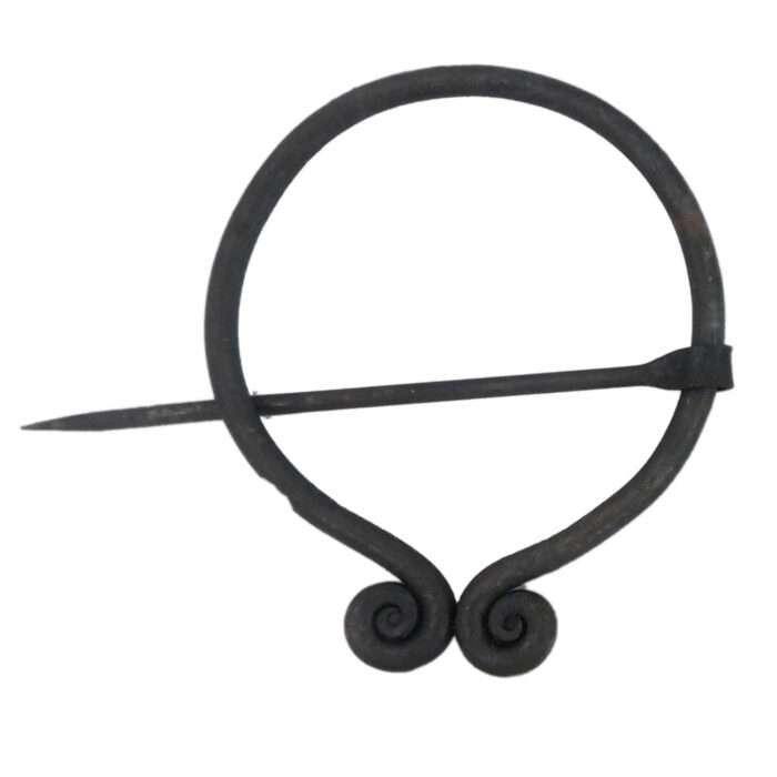 MRPin02 Hand-forged Brooch with Spiral Ends MRPin02 Hand-forged Brooch with Spiral Ends