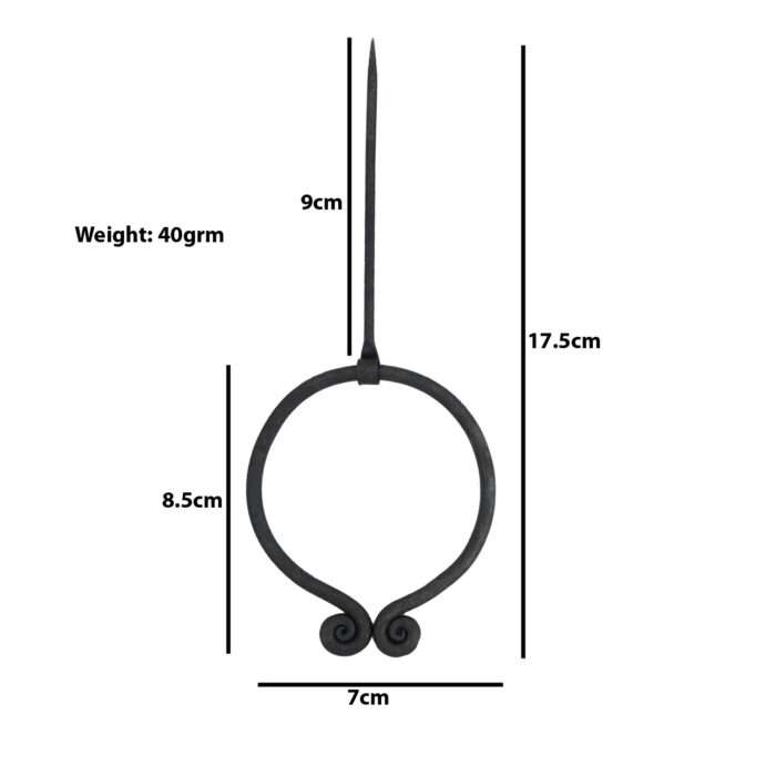 MRPin02 Hand-forged Brooch with Spiral Ends - Image 4