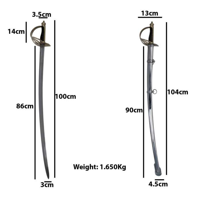 MRSWORD06i SD243 Civil War Era Light Cavalry Sabre Field Officer Sword - Image 10