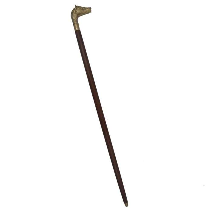 MRWS01 Walking Stick with Brass Horse Handle Grip MRWS01 Walking Stick with Brass Horse Handle Grip