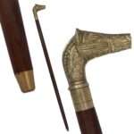 MRWS01 Walking Stick with Brass Horse Handle Grip - Image 5