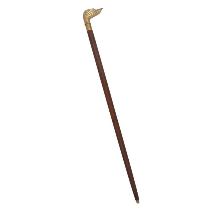 MRWS02 Walking Stick with Brass Dog Handle Grip MRWS02 Walking Stick with Brass Dog Handle Grip