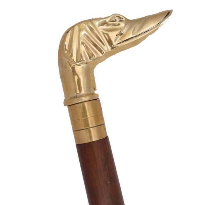MRWS02 Walking Stick with Brass Dog Handle Grip - Image 2